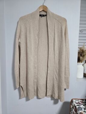 Theory 100% Cashmere Open-Front Drape Cardigan Sweater